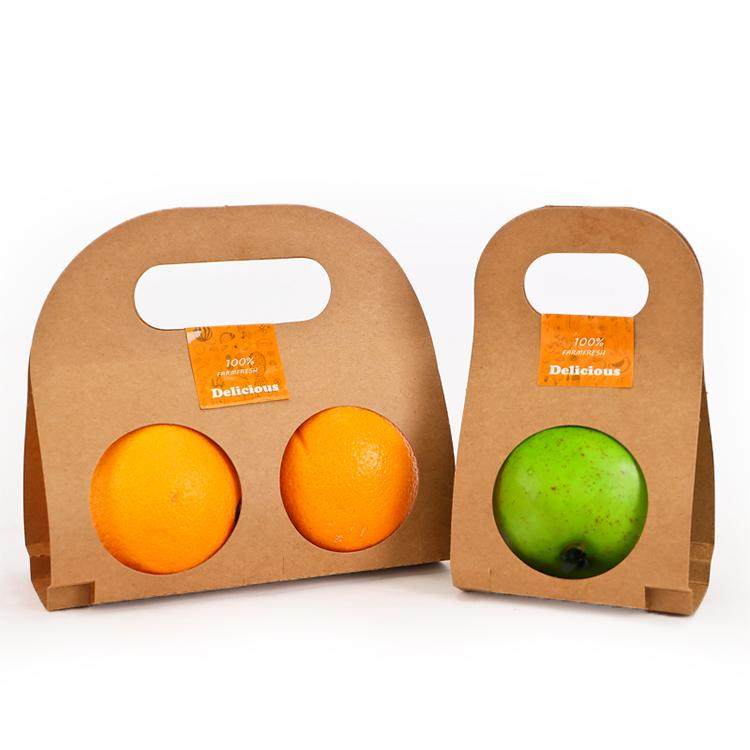 水果包装盒手拎水果套单双个橙子圣诞苹果手提礼品礼物牛皮包装纸,淘宝优惠券,粉丝福利购,淘宝优惠卷