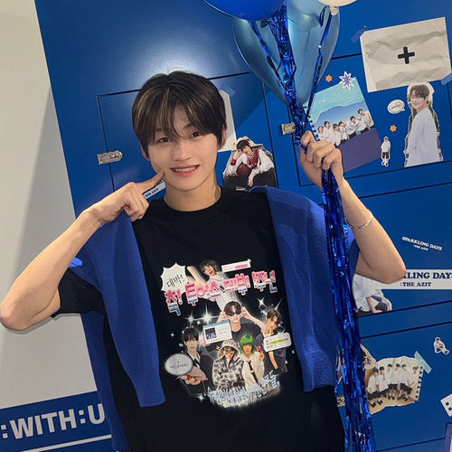 TWS一周年纪念周边同款短袖T恤kpop衣服棉宽松打底衫男女款春夏季 - 图1