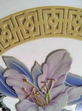 免漆正贴水转印圆盘17cm大理石