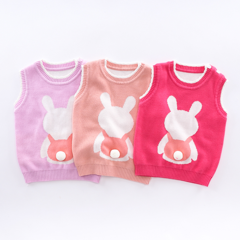 婴儿毛衣开衫针织马甲春秋装男童坎肩薄0-1岁