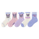 Kuromi ເດັກຍິງ socks summer ຕາຫນ່າງບາງ socks ສໍາລັບເດັກນ້ອຍແລະເດັກຍິງງາມກາຕູນ breathable ກາງ calf socks ຖົງຕີນເດັກນ້ອຍ