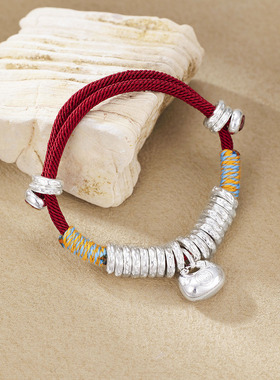 做旧复古新中式小胖福手链手工编织如意盘缠手绳手工DIY饰品