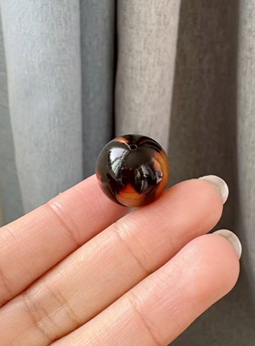 瑁色甲壳花色圆珠散珠DIY串珠