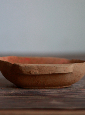 汉代仿古陶器耳杯餐具盘碗摆件