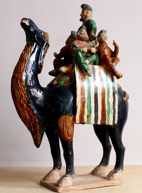 高超骆驼乐俑中式风陶瓷古玩古董