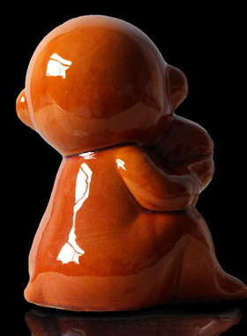 唐三彩陶瓷生肖抱桃猴吉祥物生日礼品家居装饰品工艺品创意礼物