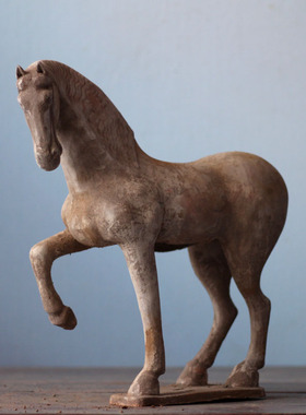 唐代陶瓷马摆件复古风酒店装饰