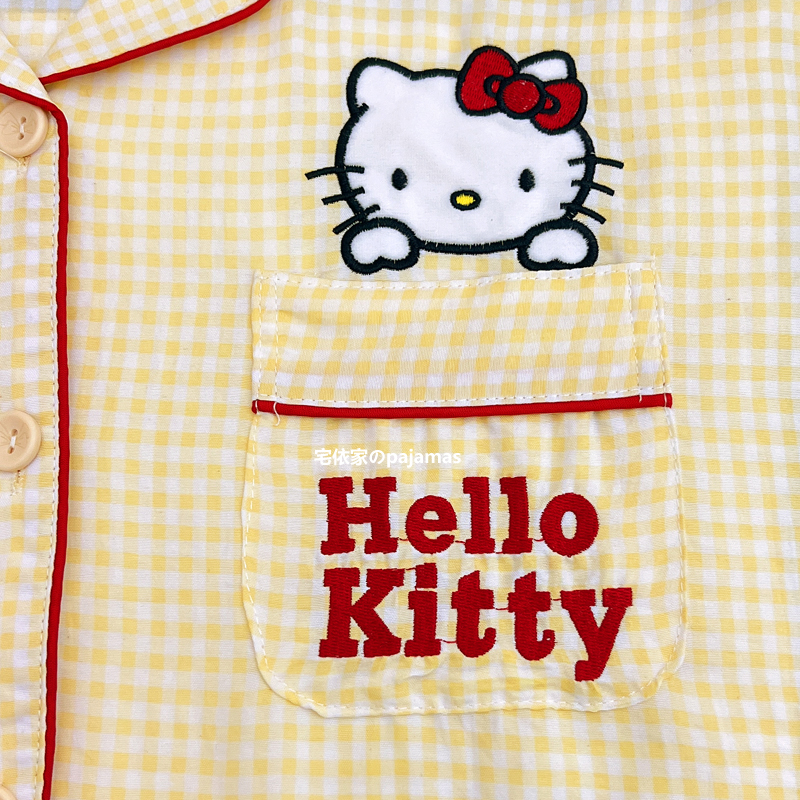 hellokitty可爱睡衣女春秋季2024新款梳织纯棉纱长袖家居服套装夏