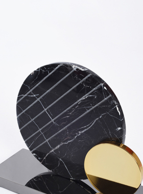 现代简约客厅玄关大理石装饰摆件