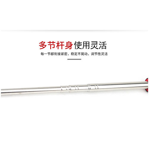 加粗加厚导游旗杆伸缩旗杆户外通用2米3米长旅游杆不锈钢教学教鞭 - 图1