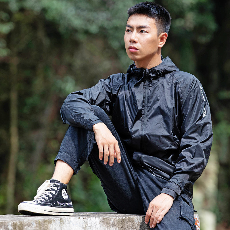 洛克兄弟骑行户外防水加大男女雨衣 洛克运动户外骑行服