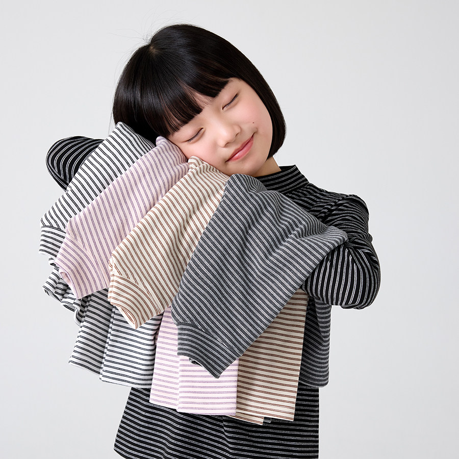 女童条纹半高领打底衫2025春秋新款儿童长袖中领保暖内搭上衣a类,淘宝优惠券,粉丝福利购,淘宝优惠卷