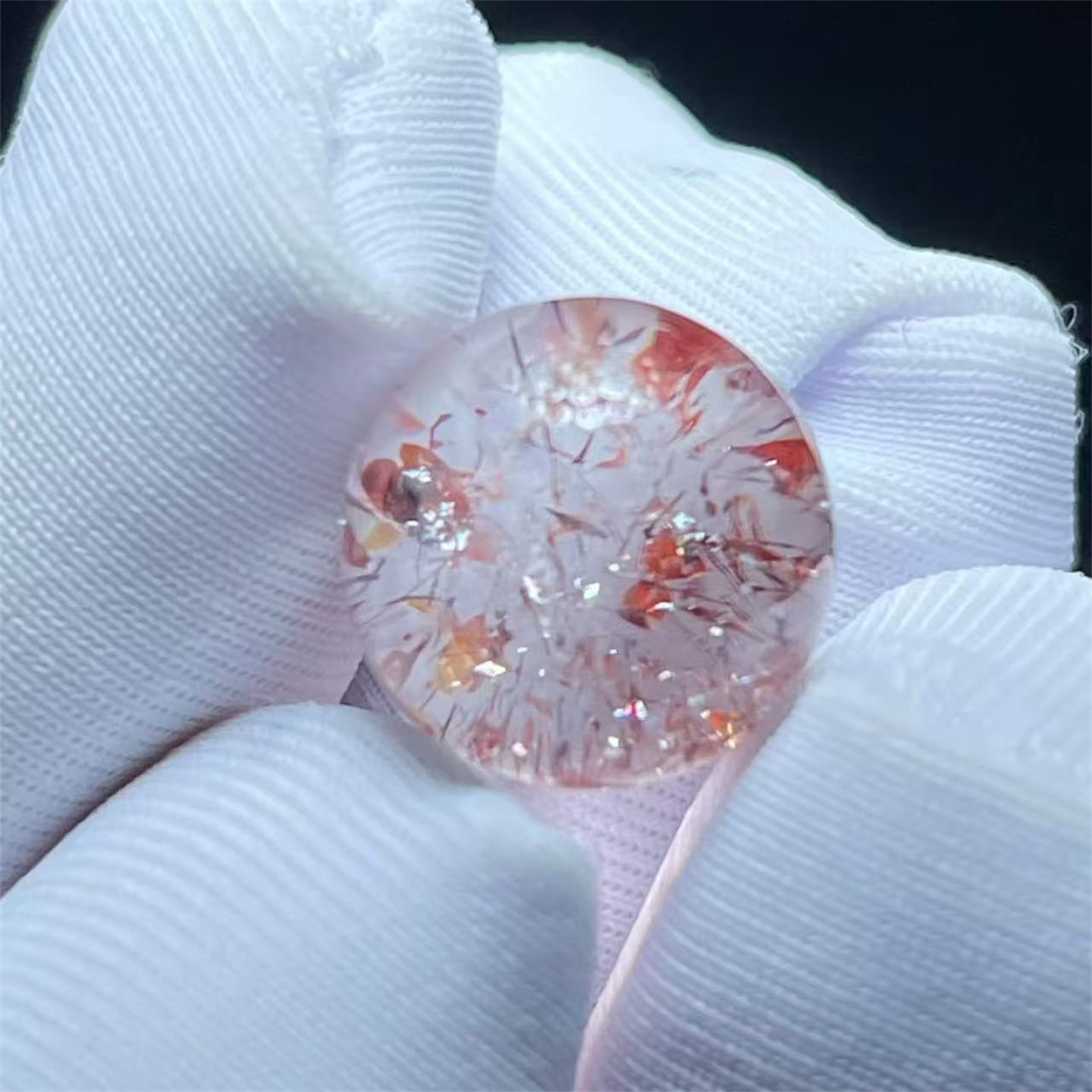 Natural crystal strawberry wafer beads 10mm DIY jewelry multi-treasure string ring necklace pendant one thing one picture