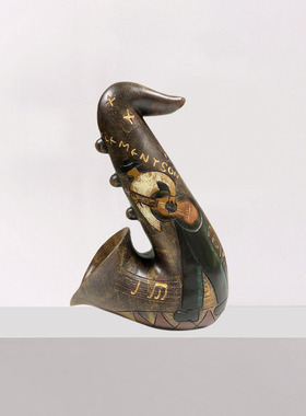 彩陶萨克斯摆件雕塑头像摆件礼品