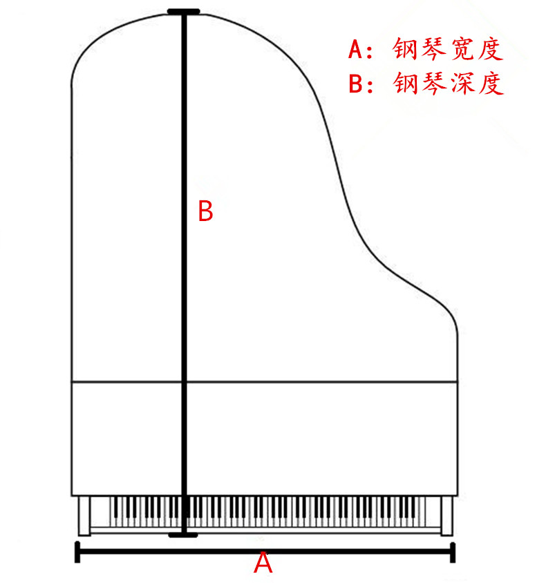 意大利加厚高级金丝绒三角钢琴罩套量身定做琴罩包邮简约现代-图3