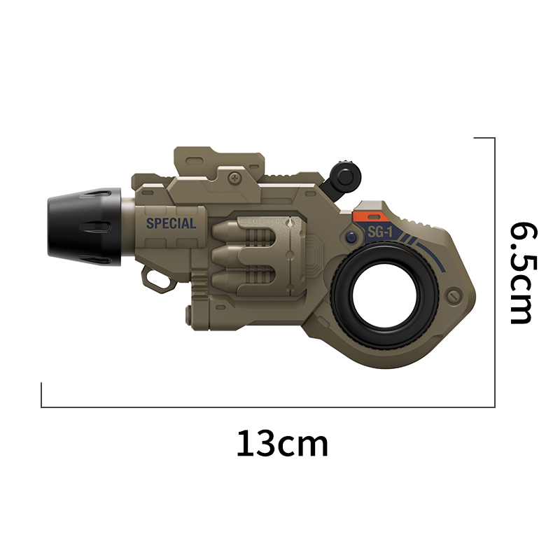 新款男孩迷你左轮解压小针枪指尖旋转软弹枪可发射器儿童玩具枪 - 图3