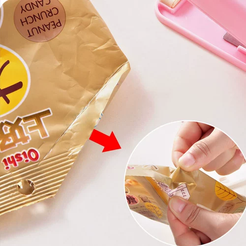 Мини -закусочная машина для уплотнения Небольшой портативный бытовой вибрато и тот же пластиковый уплотнение пищевая упаковка вакуумная уплотнение артефакт