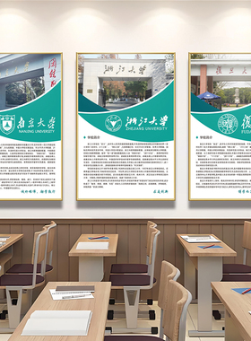 兄妹广告装饰中国名校包边挂画