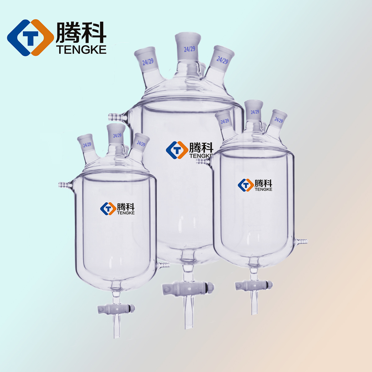 玻璃烧瓶夹套反应釜玻璃夹套反应瓶带下料反应器250ml500ml1000ml-图0