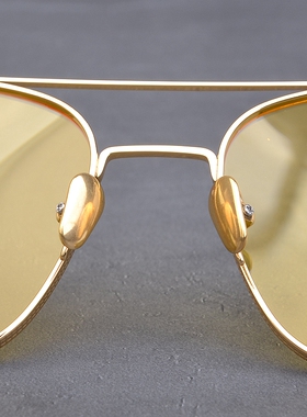 港风复古偏光飞行员纯钛墨镜司机