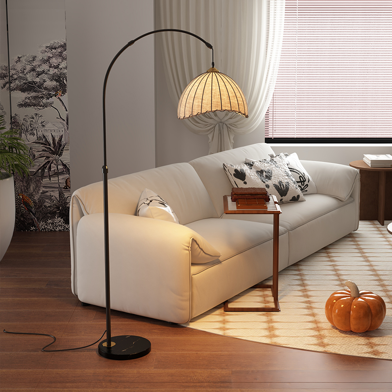 侘寂风钓鱼灯落地灯客厅沙发旁书房卧室床头灯复古高级感立式台灯 - 图2