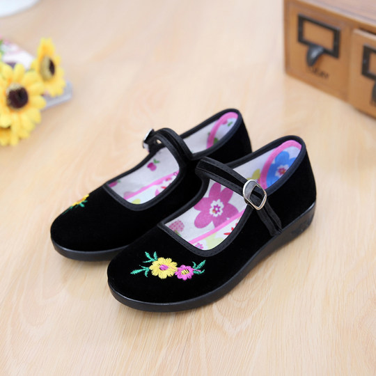 Old Beijing cloth shoes girls black children's dance shoes