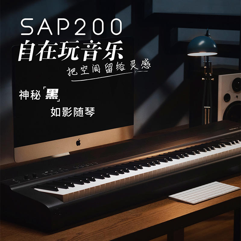 美得理SAP200电钢琴家用初学者考级专业演奏88键智能电子钢琴 - 图2