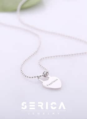 字母锁骨链纯银情人节礼物