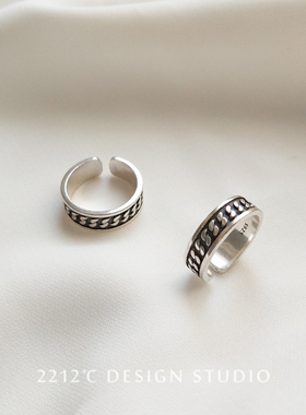 纯银韩版礼物开口戒指