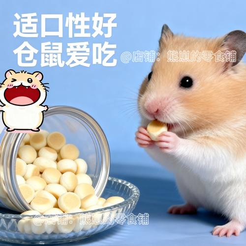 仓鼠零食小馒头磨牙互动小饼干奶香味金丝熊仓鼠龙猫粮食训练奖励 - 图0