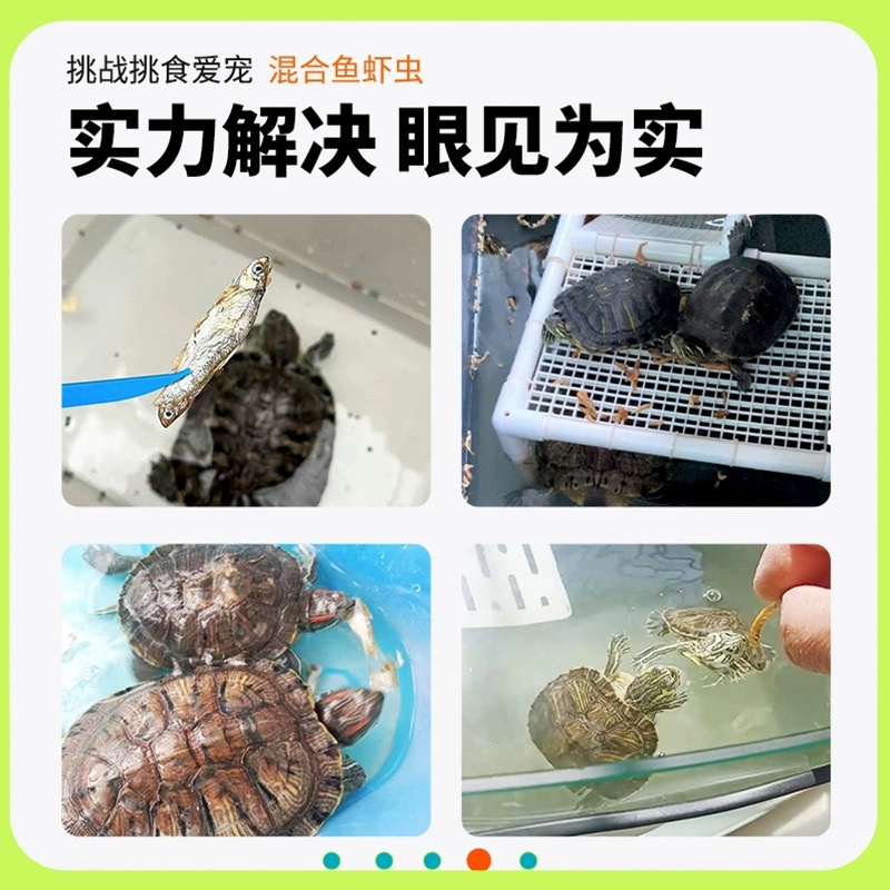 龟粮乌龟饲料高钙虾干淡水鱼干虫干幼龟草龟鳄龟陆龟幼龟粮食专用 - 图0