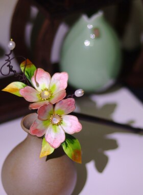 非遗汉服古风蚕丝线发梳