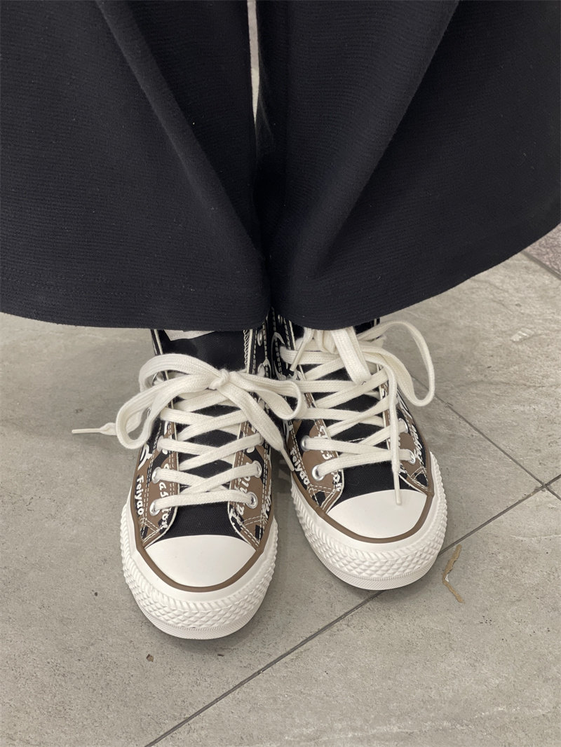 【这双很好看！自留款 也清了】包邮 卡通印花帆布鞋 高帮,淘宝优惠券,粉丝福利购,淘宝优惠卷