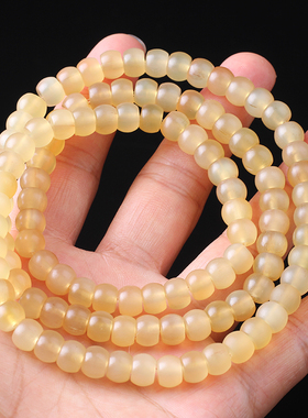 西藏天然羊角桶珠素珠项链佛珠