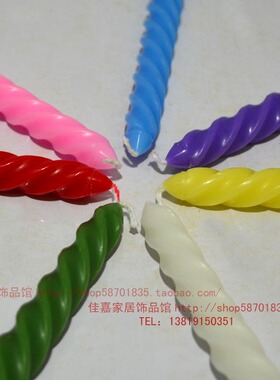 新款无烟螺纹蜡烛婚庆酒店礼品0