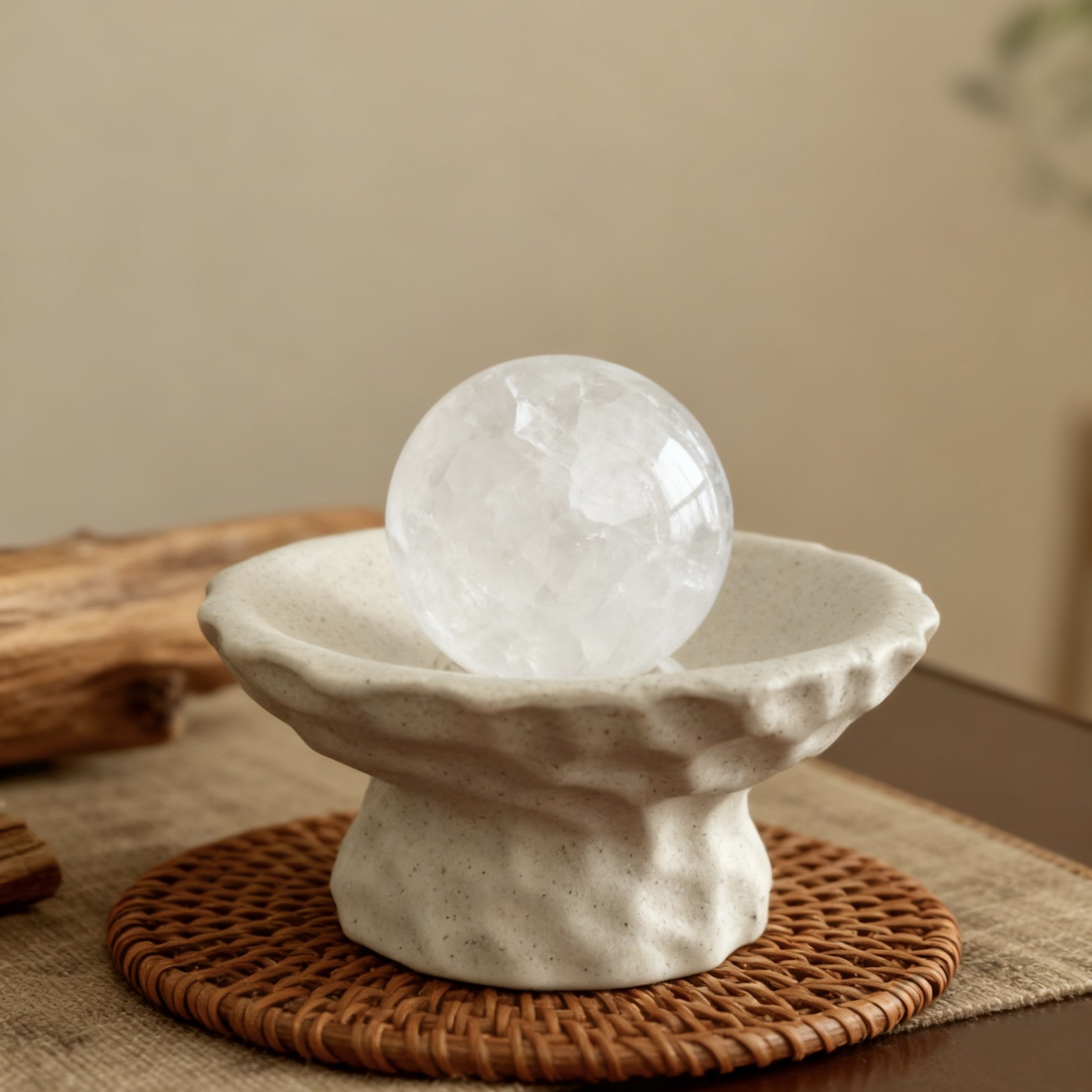 创意现代水晶球托盘陶瓷高脚高颜值床头柜装饰品摆件女生房间卧室,淘宝优惠券,粉丝福利购,淘宝优惠卷