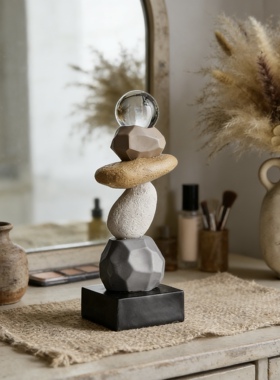 时来运转水晶球底座高端展示架含球套组家用桌面玄关装饰摆件室内