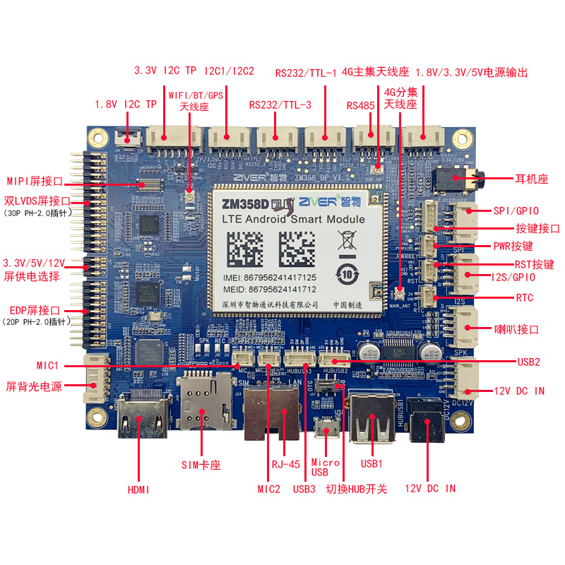 4G全网通安卓主板充电桩广告机/自助终端 MTK核心板方案定制开发-图1