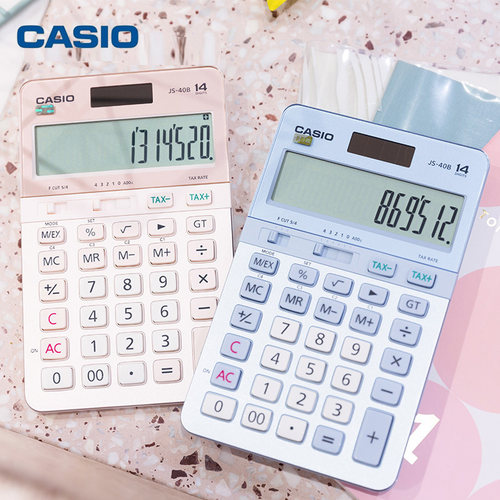 CASIO卡西欧JS-40B白领商务办公计算器14位数太阳能台式财务用 - 图1
