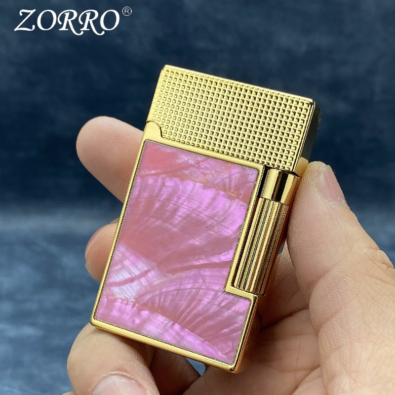 ZORRO佐罗彩贝高档朗声钢琴音煤油打火机高端定制礼品侧划送男-图1