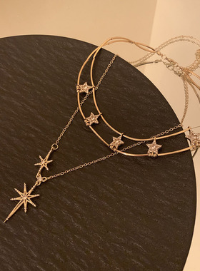 HEY TAO波西米亚复古vintage星星项链女小众高级锁骨链choker颈链