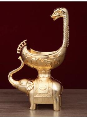 李居明2025蛇年吉祥物招财吸水象摆件客厅年运招财大象摆设