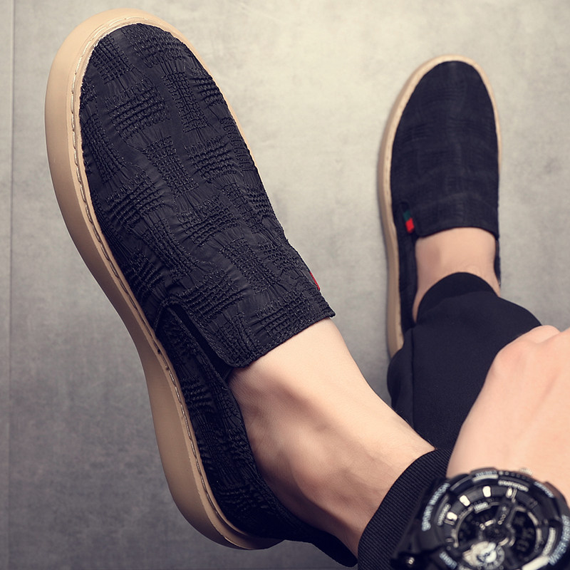 欧洲站男鞋潮牌轻便帆布鞋男乐福鞋一脚蹬懒人鞋透气软底休闲潮鞋,淘宝优惠券,粉丝福利购,淘宝优惠卷