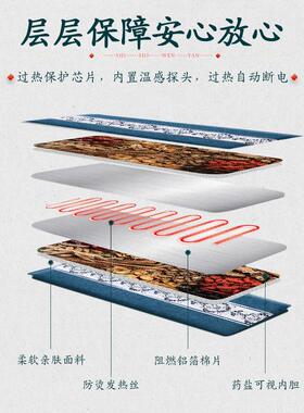 加大海盐热敷垫加宽艾草盐袋热敷包电加热毯粗盐躺垫腰母亲节礼物