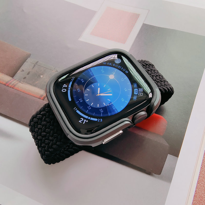 适用苹果手表金属套iwatch S789保护壳apple watch56SE铝合金边框-图0