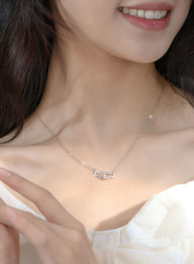 鱼你相伴925银项链高级感轻奢小众双鱼座女友闺蜜生日礼物锁骨链