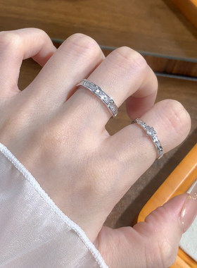 「北极星」520约会情侣对戒925银