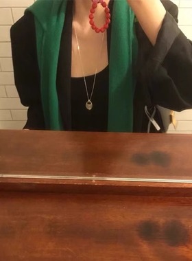 ins日韩博主fever同款马鞍包长款项链小众秋冬毛衣链日常百搭配饰