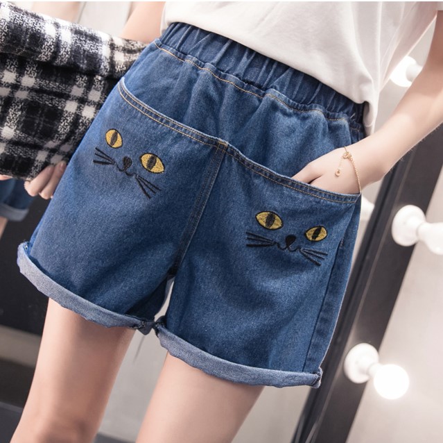 加肥加大码牛仔夏季学生200阔腿裤 时尚潮流女装工厂店牛仔裤