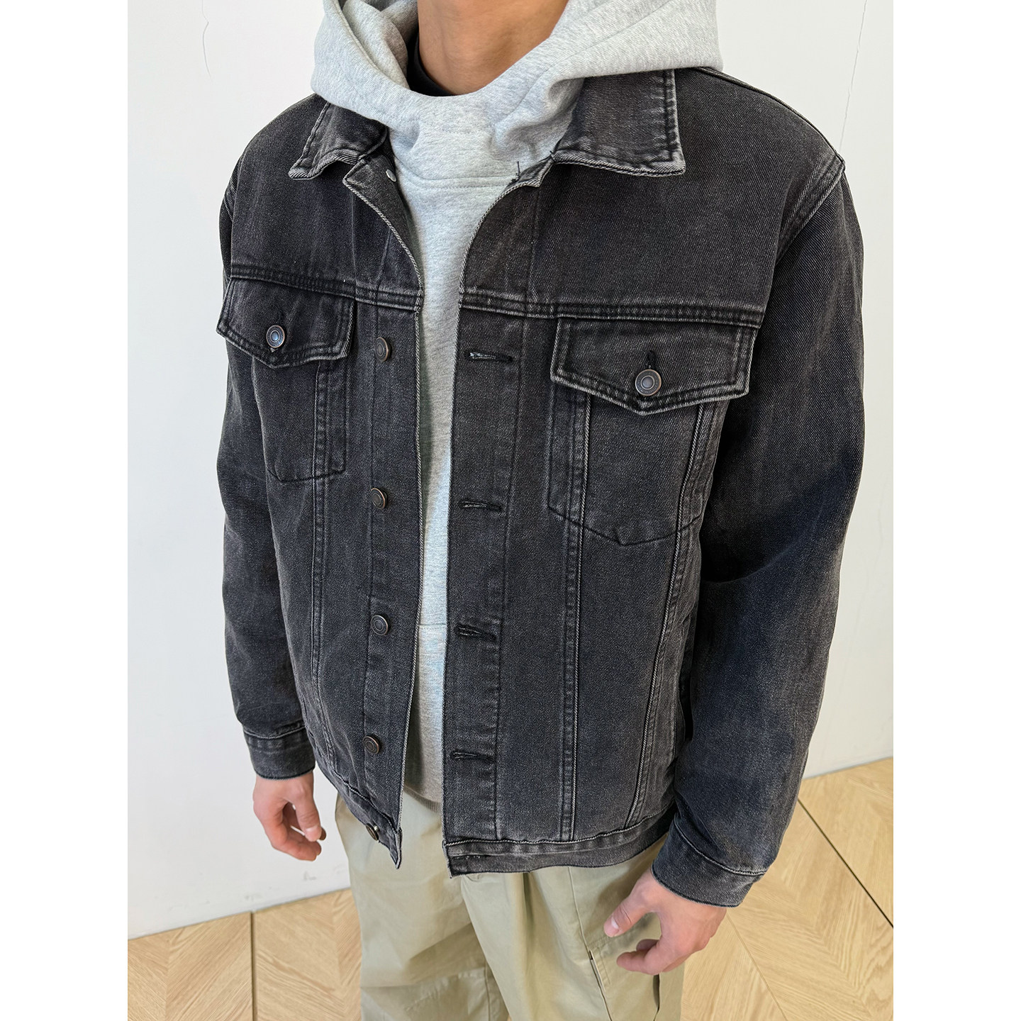 BurnBro美式复古街头牛仔外套男女基础款cleanfit翻领夹克外套潮,淘宝优惠券,粉丝福利购,淘宝优惠卷